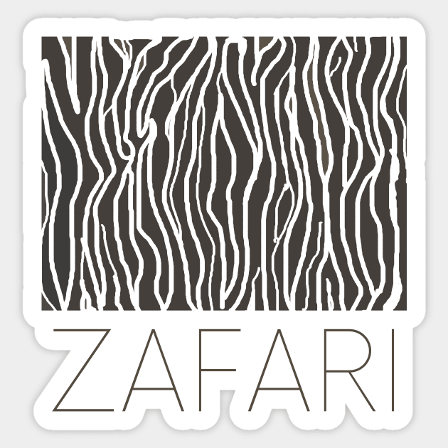 Dark gray zebra Sticker by Marisa-ArtShop